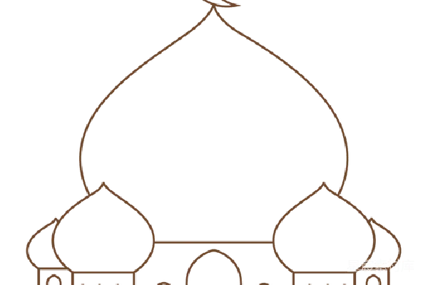 元素素材 清真寺的轮廓插图