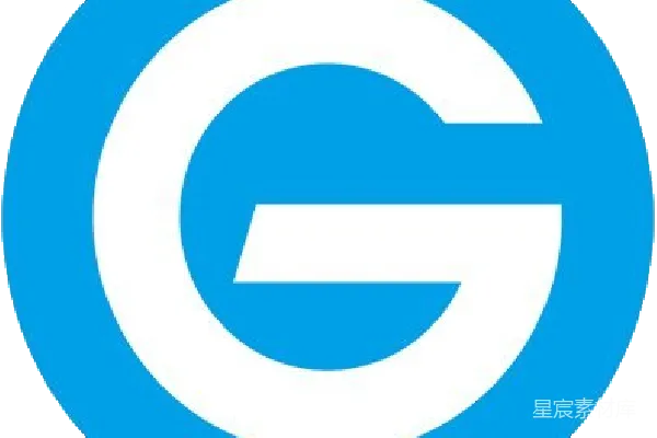 元素素材 蓝色圆形标志