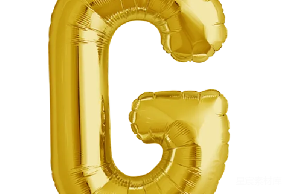 元素素材 金色气球字母G