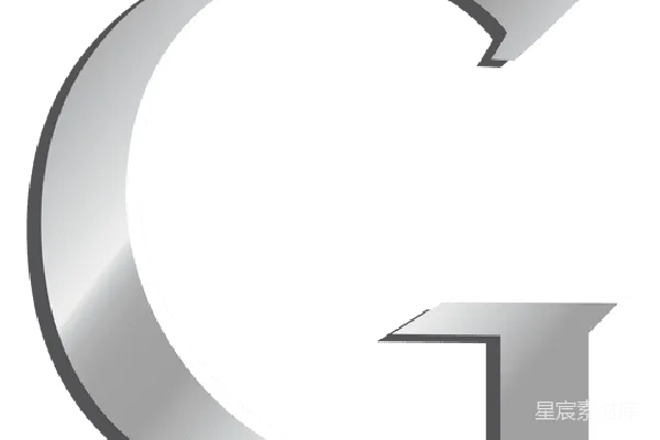 元素素材 字母G的金属效果