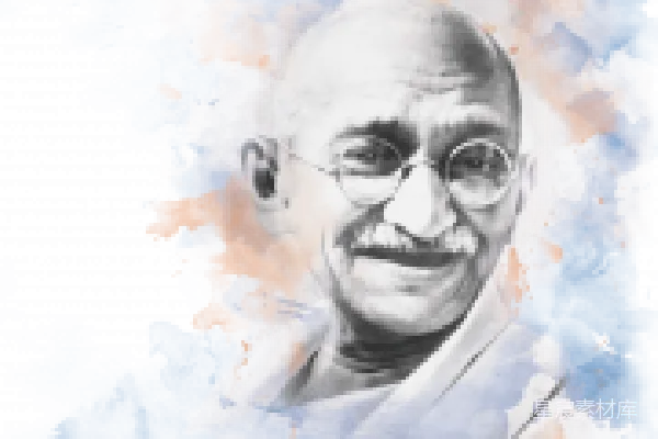 元素素材 圣雄 Gandhi