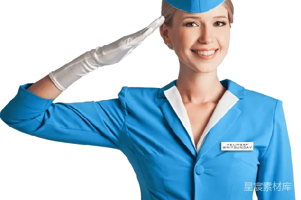 元素素材 空姐敬礼