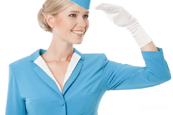 元素素材 优雅空姐敬礼