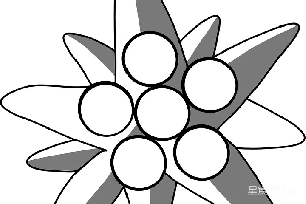 元素素材 雪花图案的几何设计
