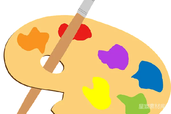 元素素材 调色板与画笔