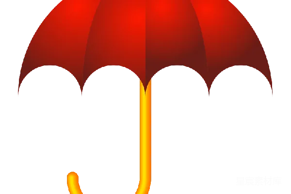 元素素材 红色雨伞