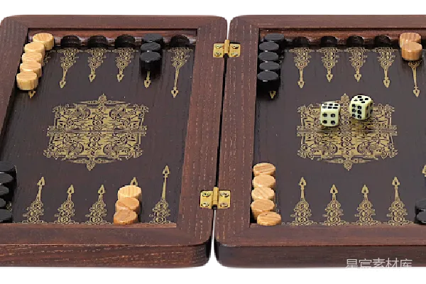 元素素材 复古木质回力棋游戏板