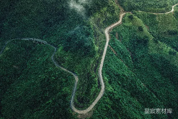高清摄影 路途的空中摄影