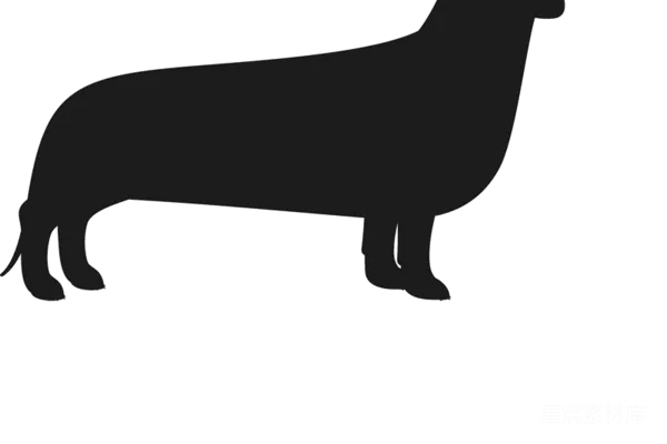 元素素材 腊肠犬剪影