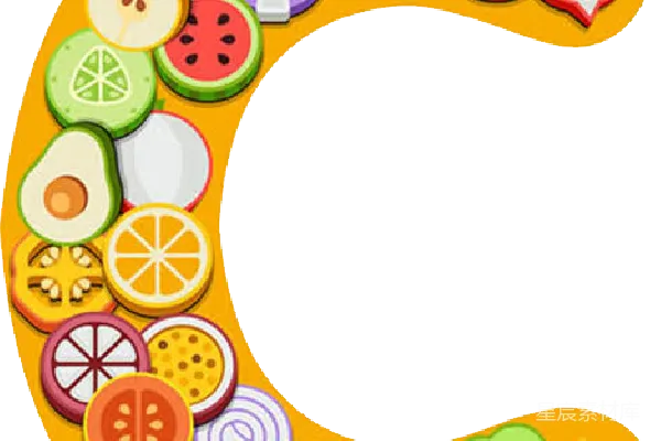 元素素材 字母C的创意水果拼图