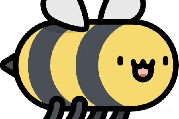 元素素材 可爱的蜜蜂插图