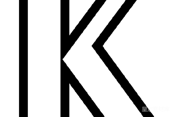 元素素材 大号白色字母K