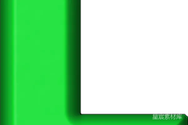 元素素材 绿色三维字母L