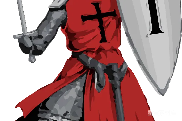 元素素材 中世纪骑士插画