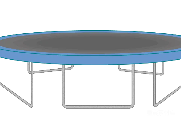 元素素材 圆形蹦床结构图