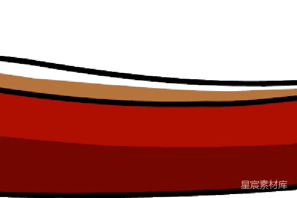 元素素材 红色独木舟
