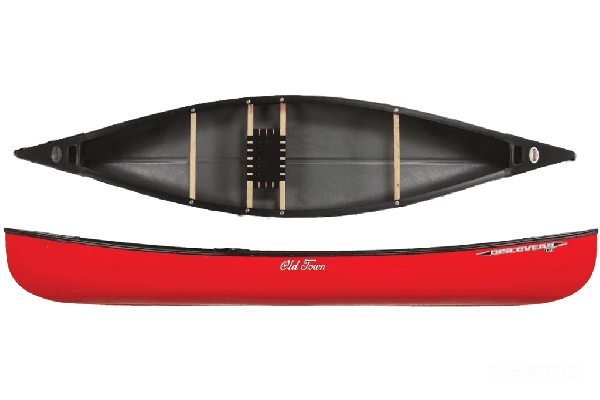 元素素材 红色独木舟