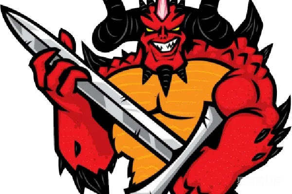 元素素材 恶魔战士剪影