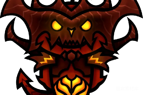 元素素材 火焰恶魔头像