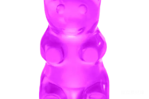 元素素材 粉色果冻熊