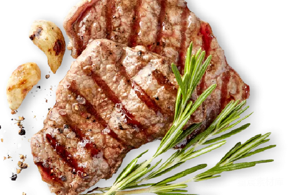 元素素材 香草烤肉配大蒜