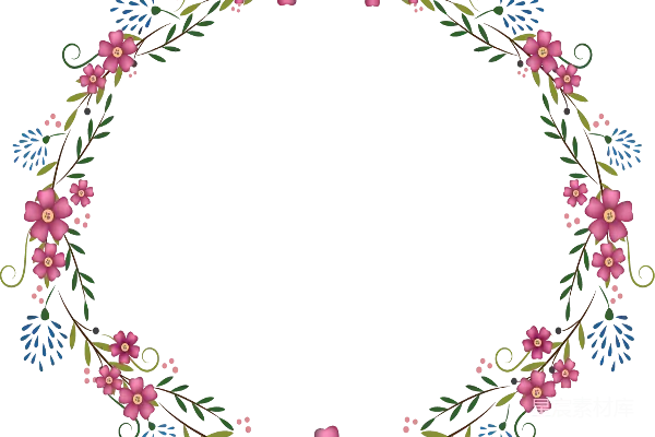 元素素材 花环花边装饰