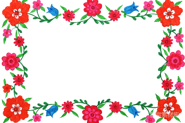 元素素材 手绘花卉边框