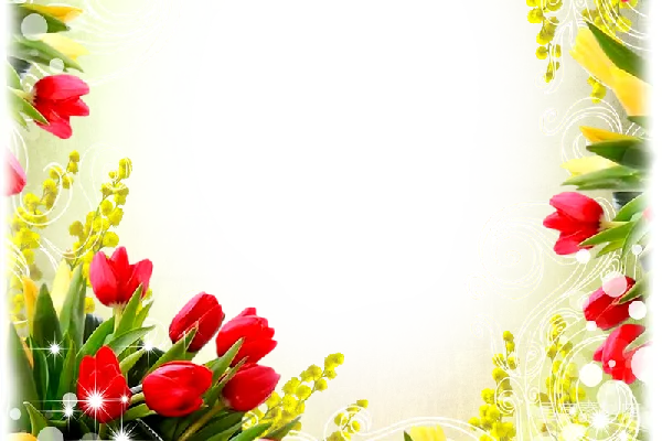 元素素材 春天的花边相框