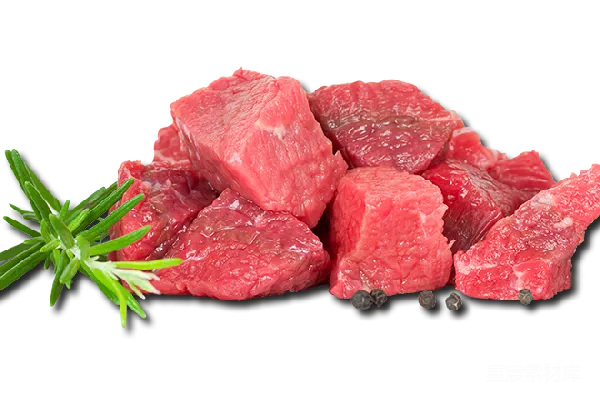 元素素材 新鲜牛肉块配迷迭香