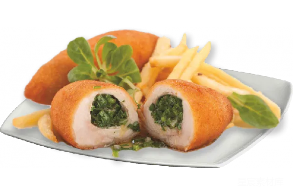 元素素材 香草鸡肉卷配薯条