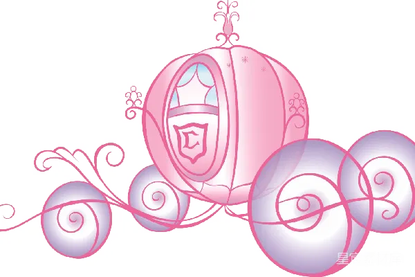 元素素材 粉色南瓜马车