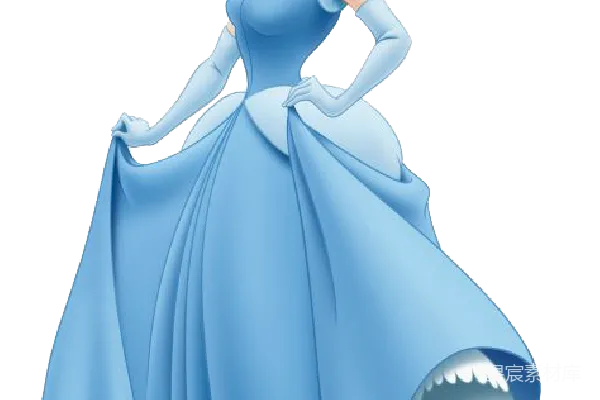 元素素材 灰姑娘的蓝礼服