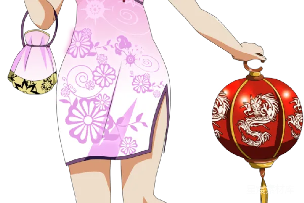 元素素材 传统旗袍中的现代舞者