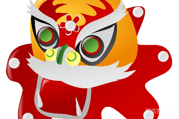 元素素材 传统舞狮造型