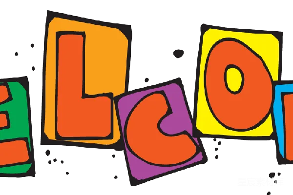 元素素材 彩色立体字母WELCOME