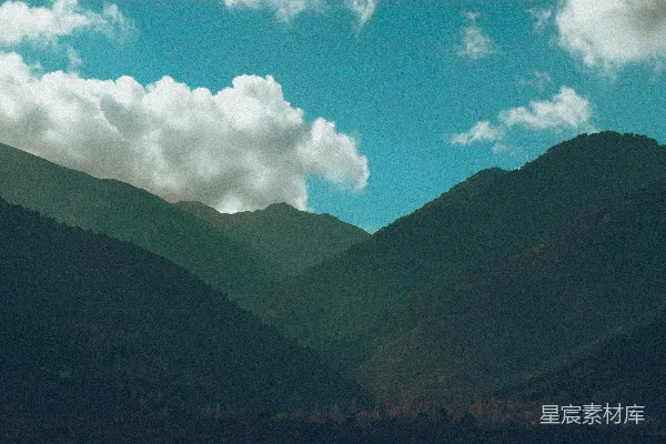 高清摄影 山间的山谷