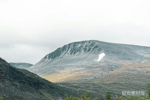 高清摄影 背景中有山的草草地