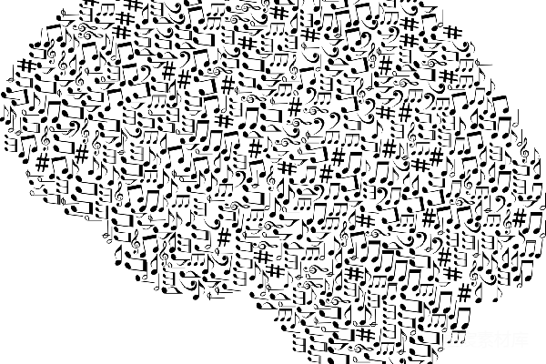 元素素材 音符心形图案