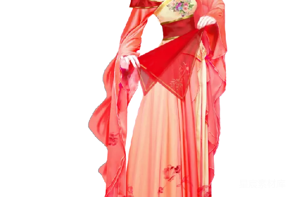 元素素材 古典红衣女子