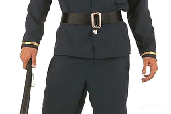 元素素材 复古警察制服套装