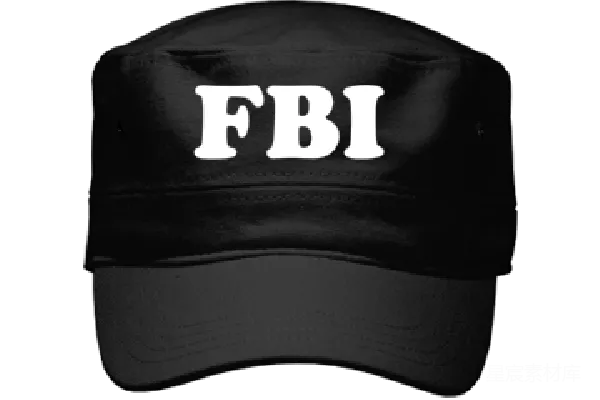 元素素材 黑色FBI棒球帽