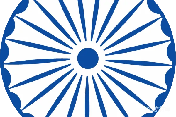 元素素材 印度国旗上的轮子