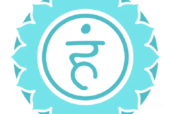 元素素材 蓝色莲花图案标志