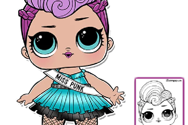 元素素材 Miss Punk卡通形象插画