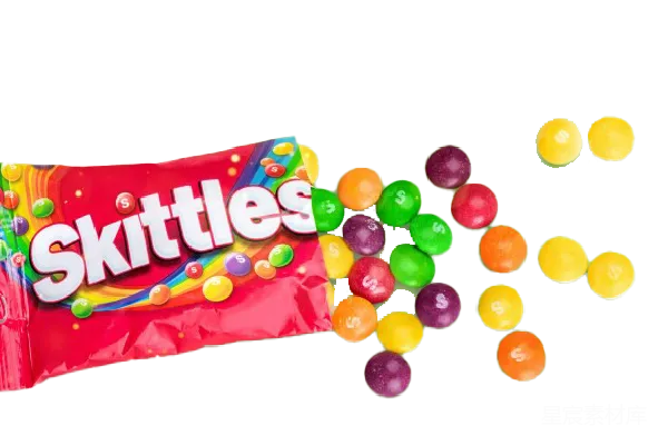 元素素材 五彩缤纷的Skittles糖果包