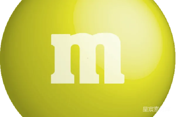 元素素材 黄色背景的白色字母M图标