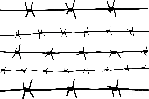 元素素材 铁丝网边框线描图