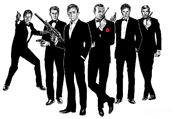 元素素材 007系列电影海报艺术插画