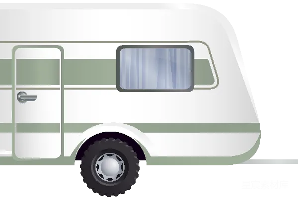 元素素材 复古拖车